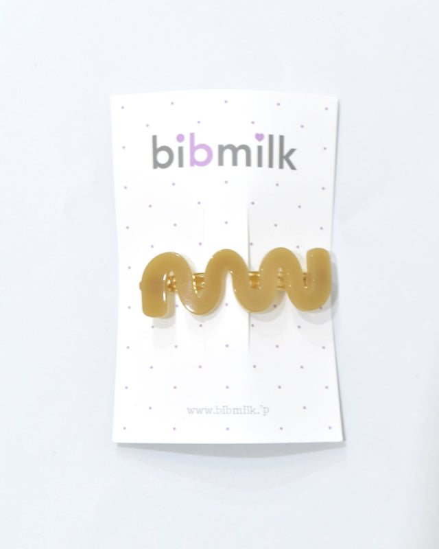 BIB MILK (ビブミルク)/ BIBMILK WAVE BARRETTE ブラウン【バーンストア】
