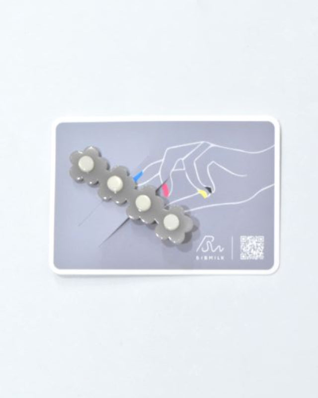 BIB MILK(ビブミルク) / 4MINI FLOWER CLIP グレイ 【バーンストア】