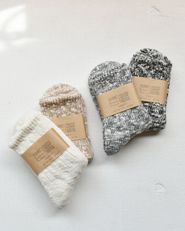 Planet-e(プラネット イー) / ヘンプスラブネップソックス GREY【バーンストア】