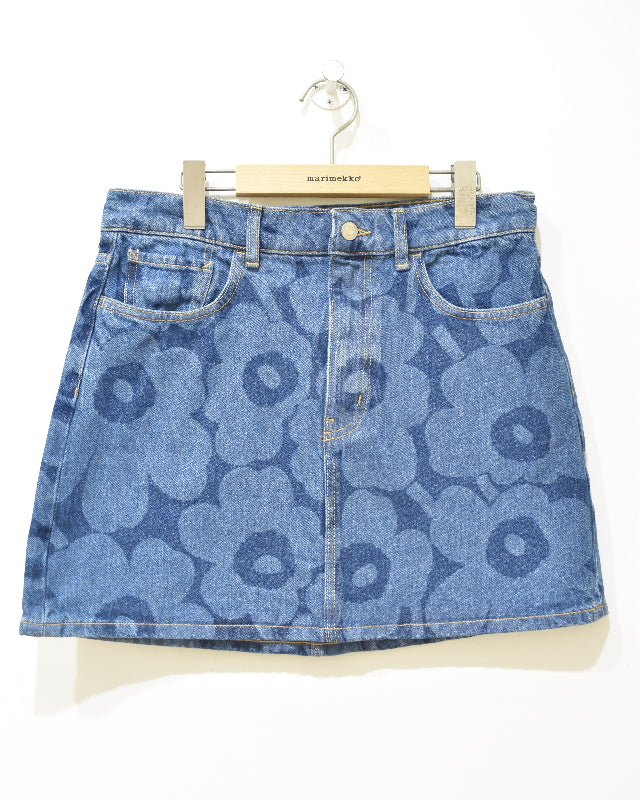 【マリメッコ】Maridenim Ruudut Unikko スカート 52259194746