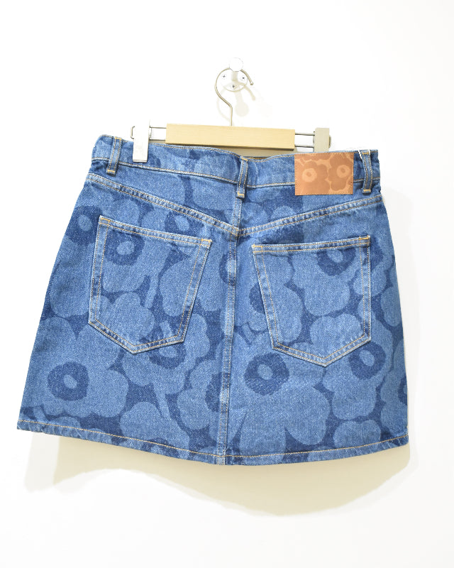 【マリメッコ】Maridenim Ruudut Unikko スカート 52259194746