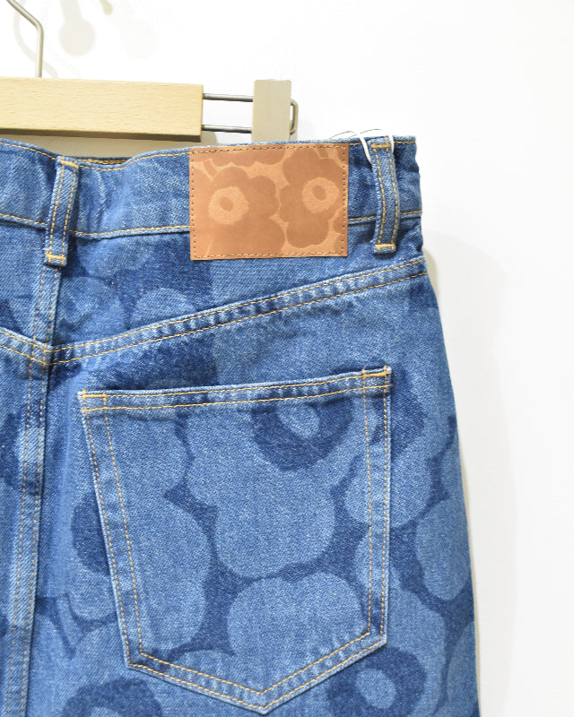 【マリメッコ】Maridenim Ruudut Unikko スカート 52259194746