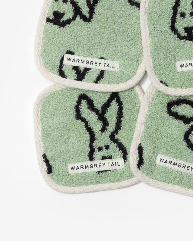WARMGREY TAIL(ウォームグレーテール)/BUNNY BUNNY TOWEL COASTER - MINT コースター【バーンストア】
