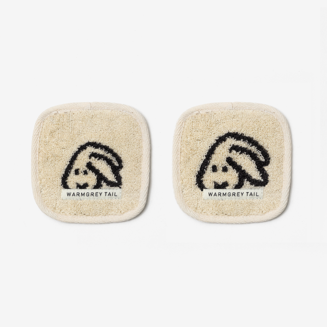 WARMGREY TAIL(ウォームグレーテール)/ BUNNY BUNNY TOWEL COASTER - CREAM コースター【バーンストア】