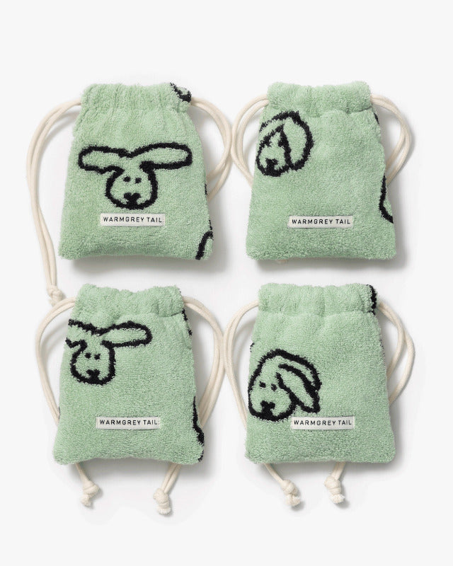 WARMGREY TAIL(ウォームグレーテール)/ BUNNY BUNNY TERRY POUCH - MINT【バーンストア】