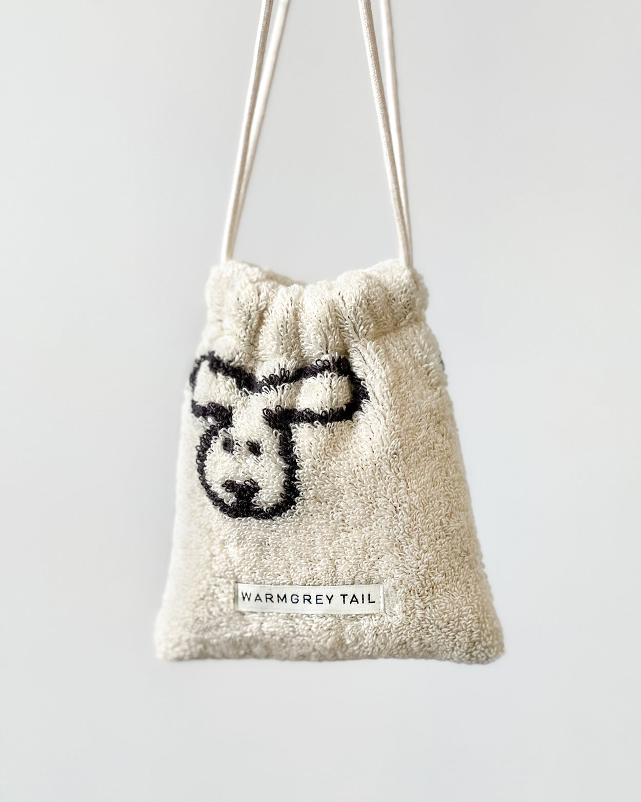 WARMGREY TAIL(ウォームグレーテール)/BUNNY BUNNY TERRY POUCH - CREAM【バーンストア】