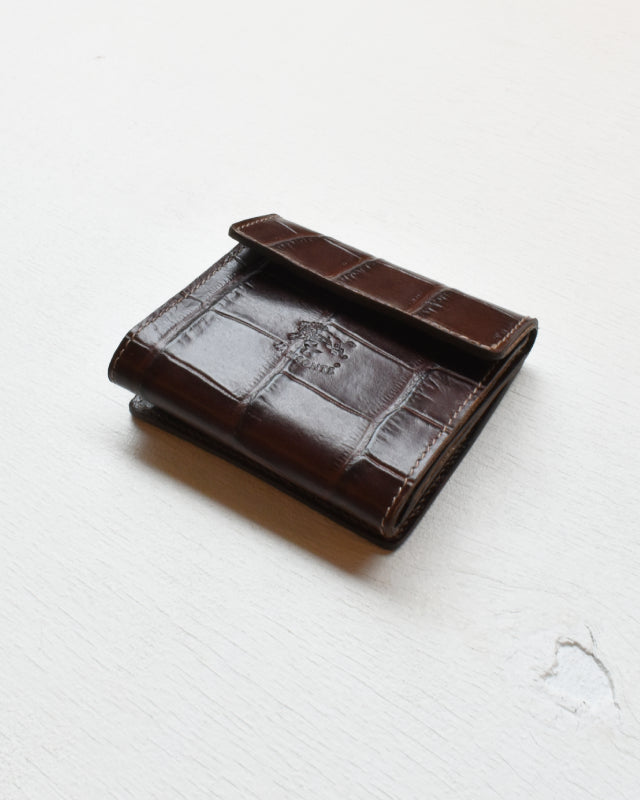 【イルビゾンテ】 クロコエンボスドレザー ウォレット 54202313440