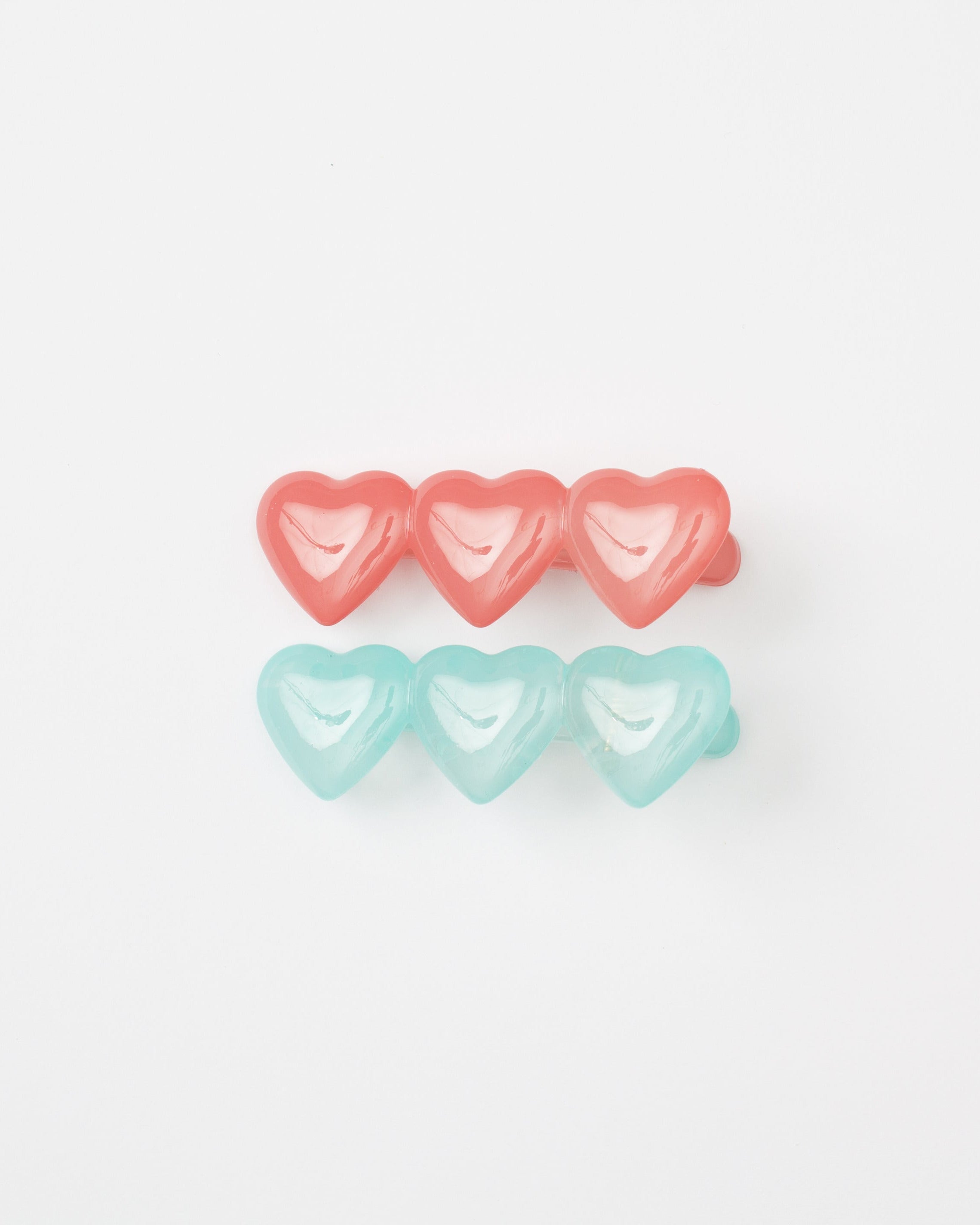 BIB MILK(ビブミルク) / BIBMILK FROST 3HEART CLIP 2PCS ピンク×ブルー【バーンストア】