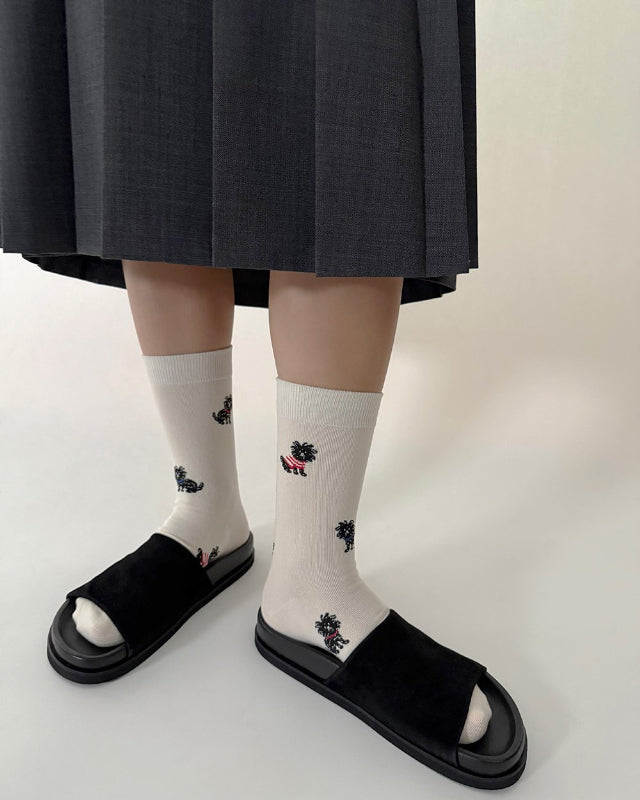 【バーンストア】Bonjour March / Shaggy puppy socks Black