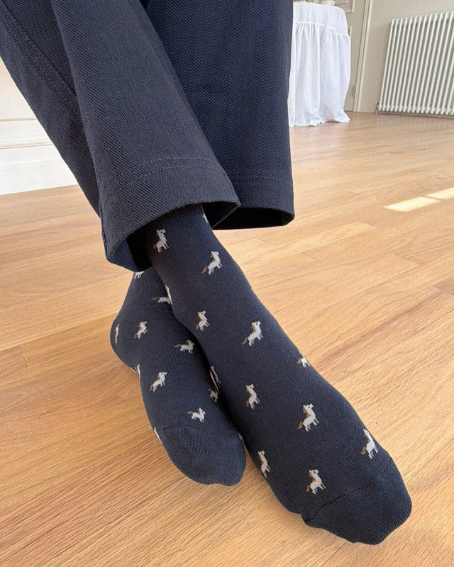 【バーンストア】Bonjour March / horse socks - men