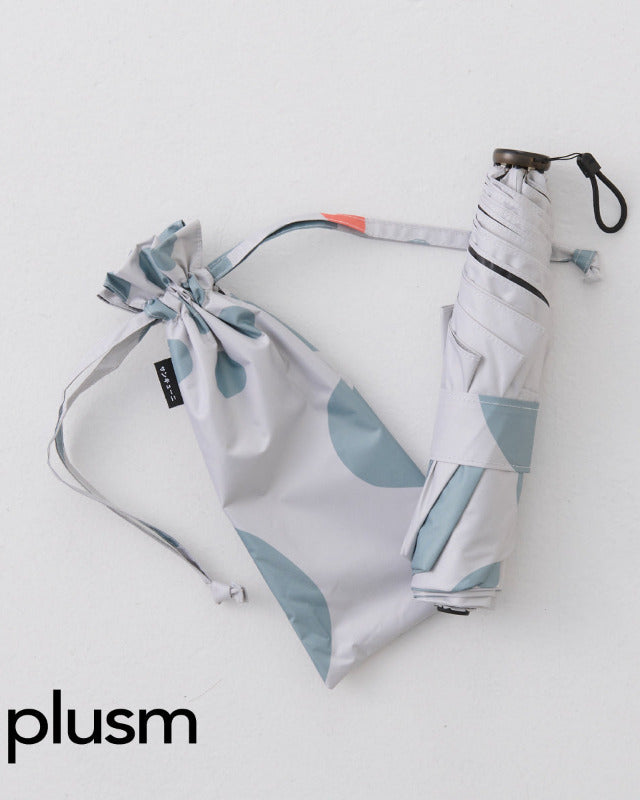 【バーンストア】 392plusm / 折りたたみ傘 PU LIGHT MINI 55cm マル Q349-03/GRAY