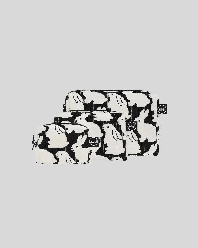 kitty bunny pony(キティーバニーポニー)/ Quilting Little Black Bunnies Box Pouch XS【バーンストア】