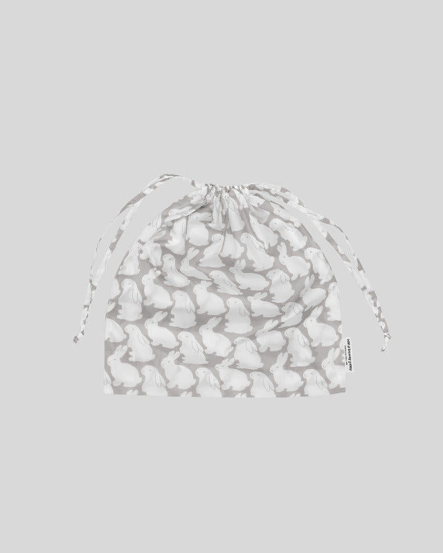 kitty bunny pony(キティーバニーポニー)/ Ripstop Little Grey Bunnies Big String Pouch【バーンストア】