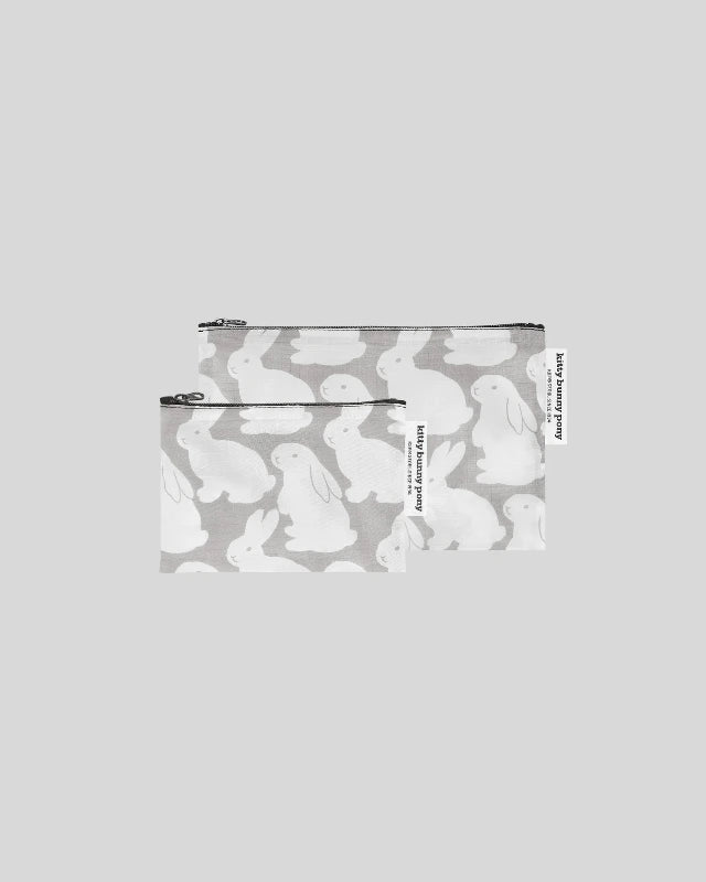 kitty bunny pony(キティーバニーポニー)/ Ripstop Little Gray Bunnies Pouch S【バーンストア】