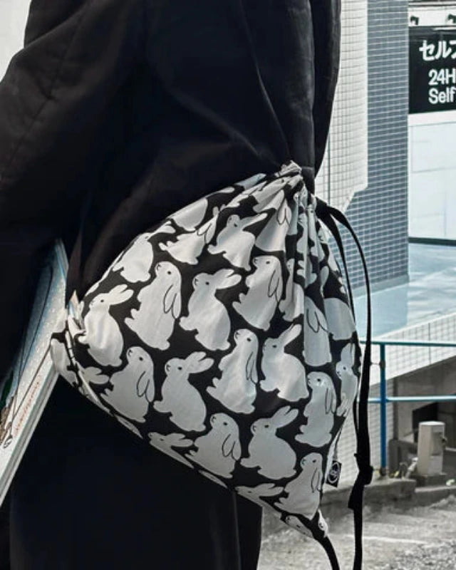 kitty bunny pony(キティーバニーポニー)/ Ripstop Little Black Bunnies String Backpack Ⅱ S【バーンストア】