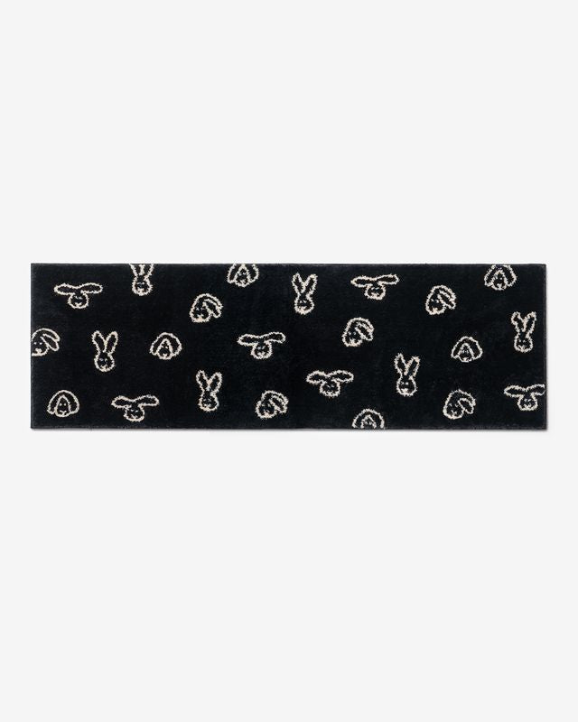 WARMGREY TAIL(ウォームグレーテール)/ BUNNY BUNNY RUG - BLACK (145x45cm)【バーンストア】