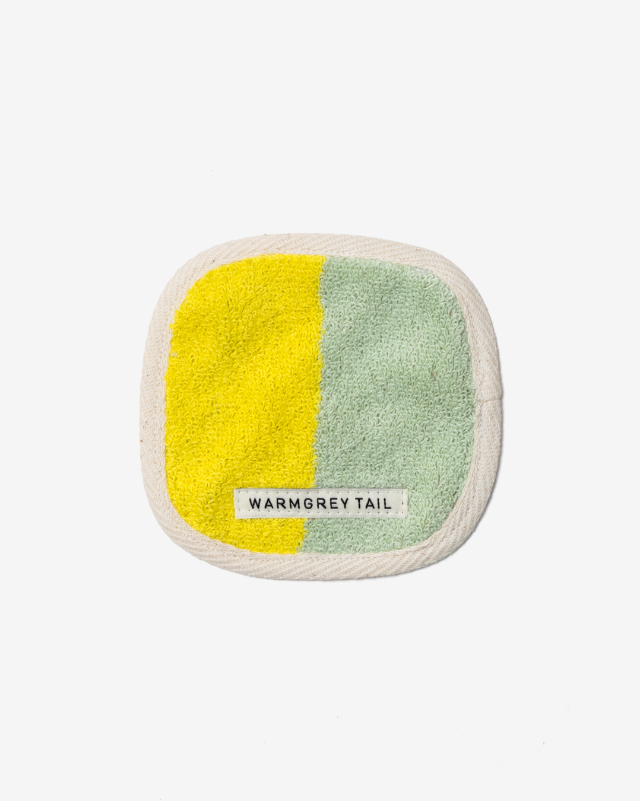 【バーンストア】WARMGREY TAIL / CHECK TOWEL COASTER - SAND YELLOW