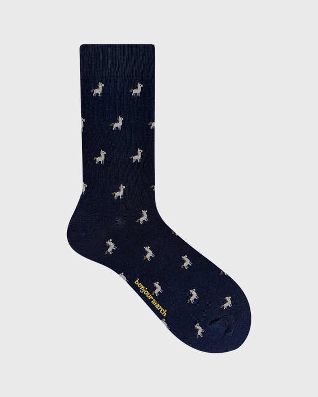 【バーンストア】Bonjour March / horse socks - men
