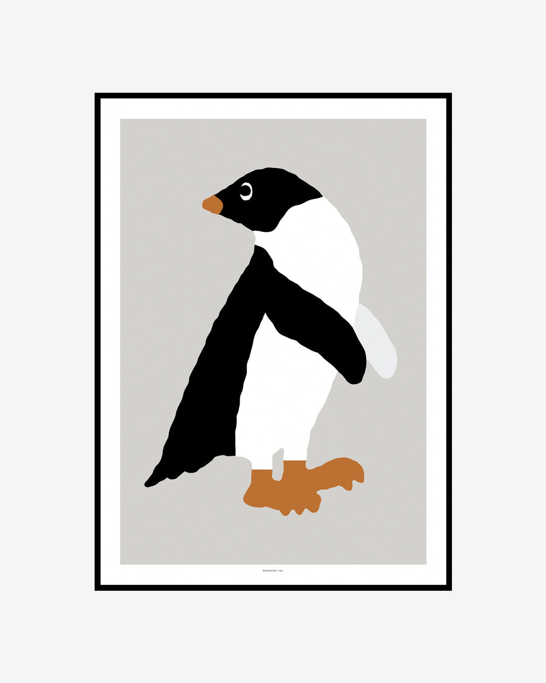 WARMGREY TAIL(ウォームグレーテール)/ ADELIE PENGUIN POSTER 300mm x 400mm WA21348/WA21153【バーンストア】