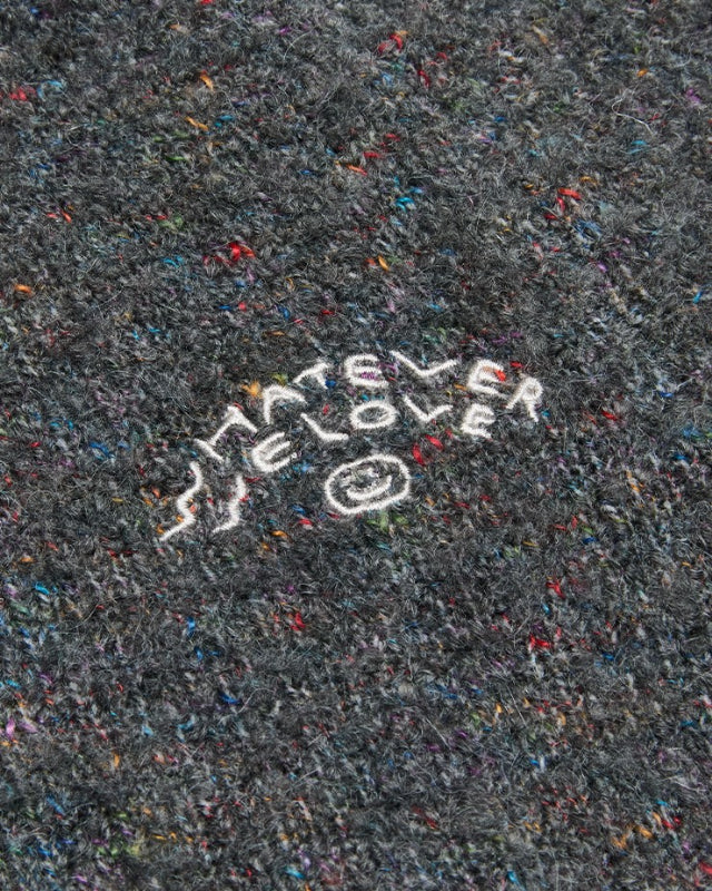 【バーンストア】ooowl / BOUCLE KNIT CARDIGAN CHARCOAL