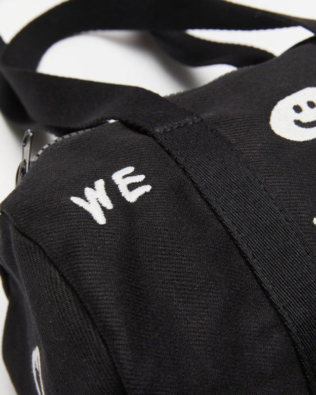 【バーンストア】ooowl / COTTON DUFFLE BAG MINI WE LOVE BLACK