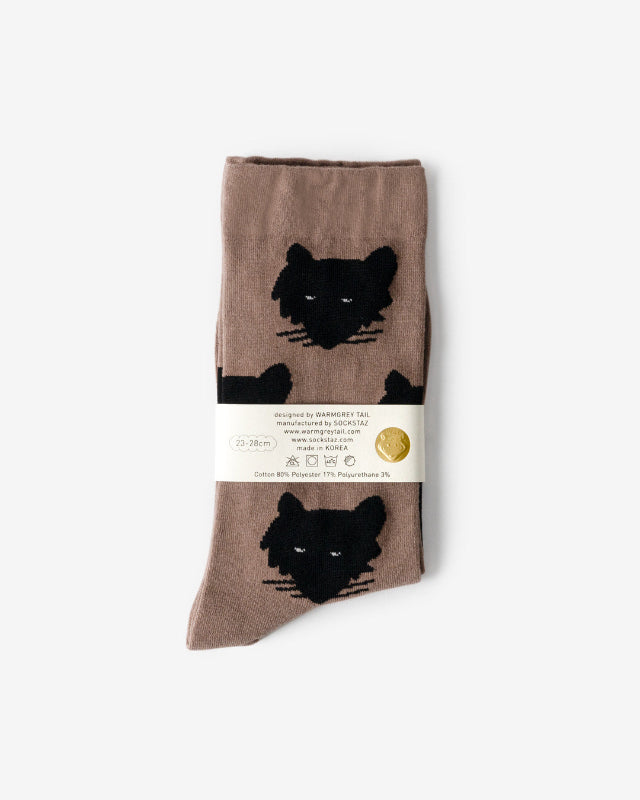 WARMGREY TAIL(ウォームグレーテール)/ WOLF SOCKS - BEIGE【バーンストア】