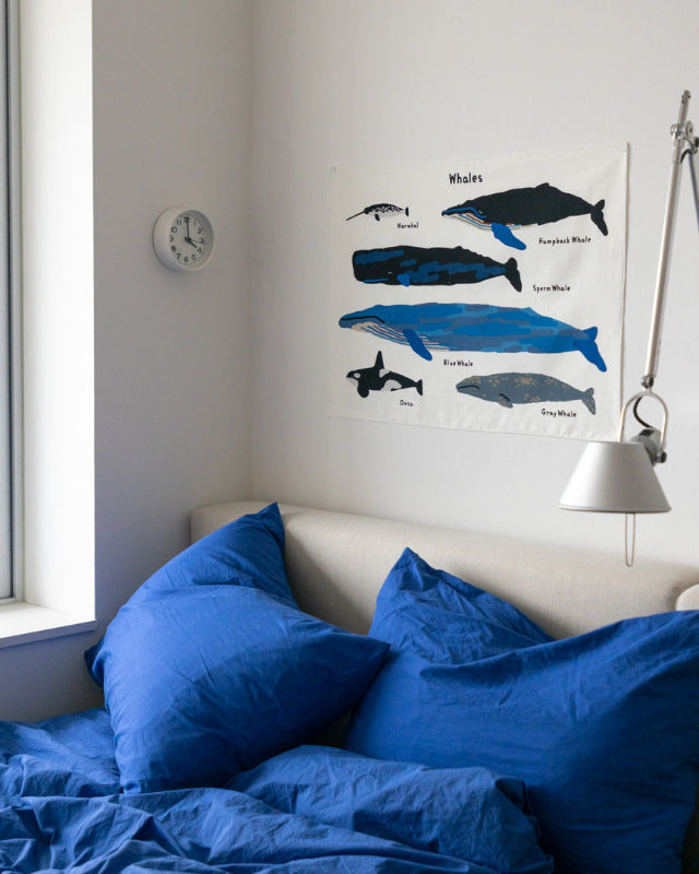 【バーンストア】WARMGREY TAIL / WHALES FABRIC 500mm x 700mm
