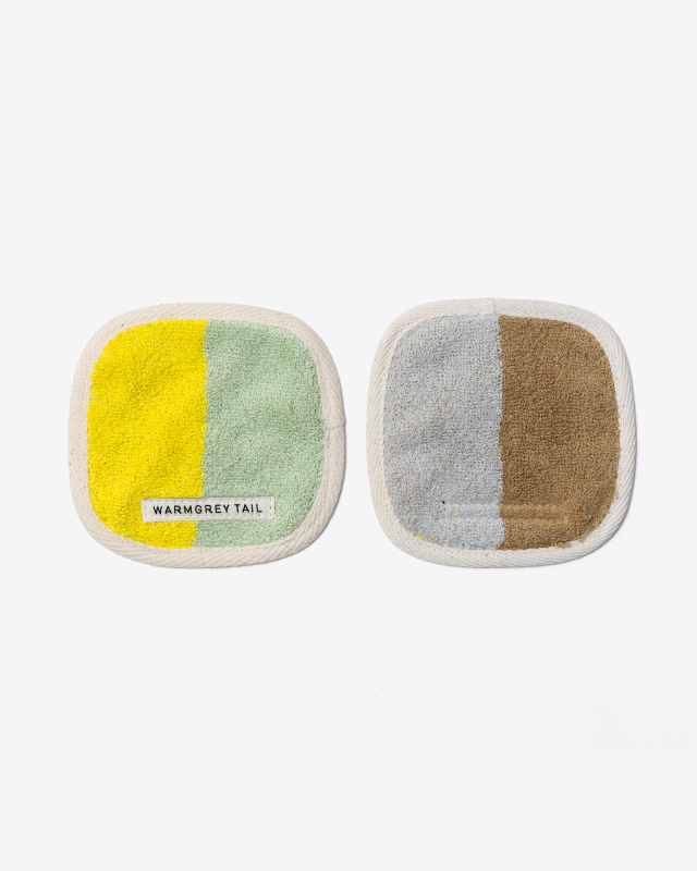 【バーンストア】WARMGREY TAIL / CHECK TOWEL COASTER - SAND YELLOW