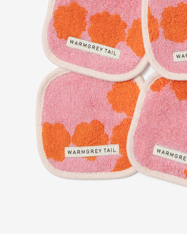 【バーンストア】WARMGREY TAIL / BLOSSOM TOWEL COASTER - PINK