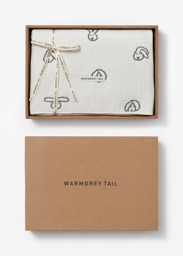 WARMGREY TAIL(ウォームグレーテール)/ BUNNY BUNNY COTTON MODAL BLANKET - WARMGREY【バーンストア】