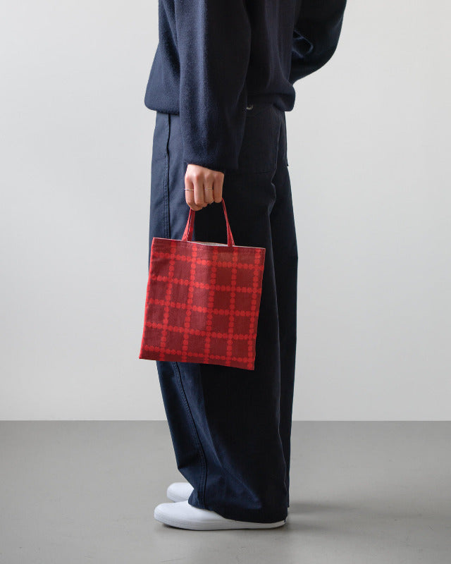WARMGREY TAIL(ウォームグレーテール)/ BLOSSOM CHECK MINI BAG - RED【バーンストア】