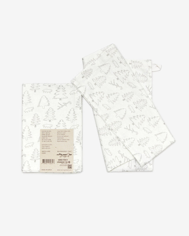 【バーンストア】WARMGREY TAIL / NORTH LAND KITCHEN CLOTH - SNOW キッチンクロス
