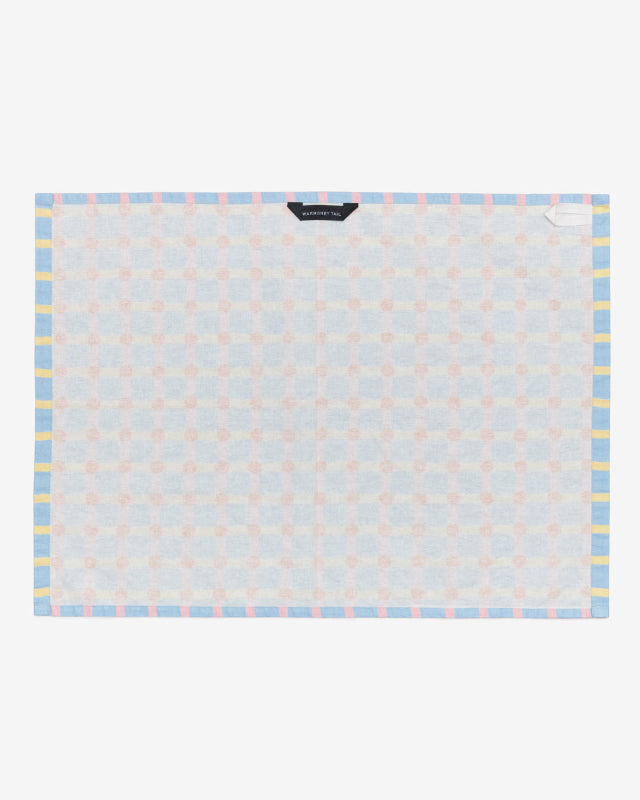 【バーンストア】WARMGREY TAIL / DOT CHECK KITCHEN CLOTH -STRAWBERRY ON LIGHT BLUE キッチンクロス
