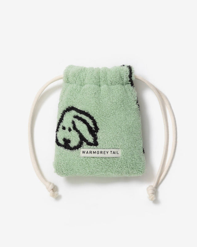 WARMGREY TAIL(ウォームグレーテール)/ BUNNY BUNNY TERRY POUCH - MINT【バーンストア】