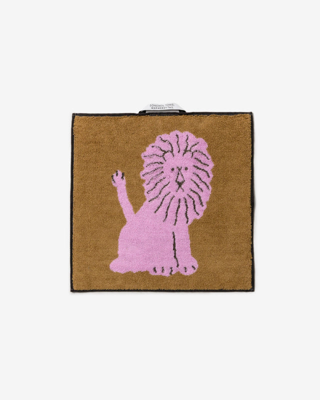 WARMGREY TAIL(ウォームグレーテール)/ LION HAND TOWEL - CORAL【バーンストア】