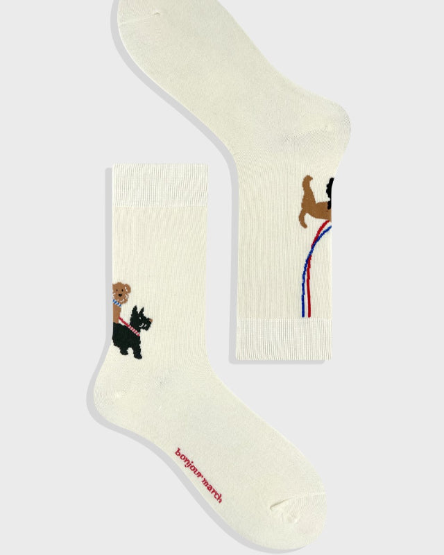 【バーンストア】Bonjour March / French dog socks