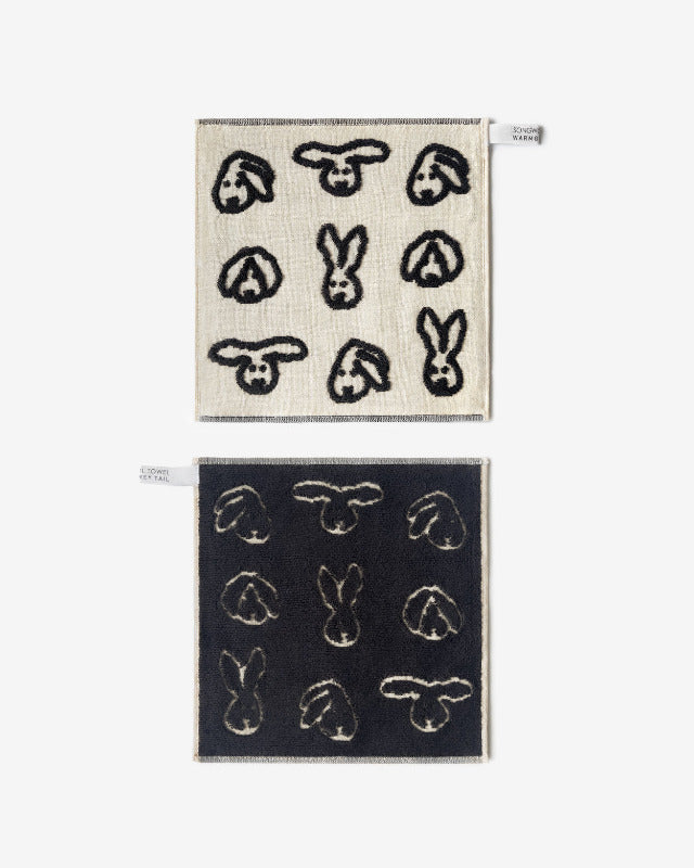 WARMGREY TAIL(ウォームグレーテール)/ BUNNY BUNNY HAND CLOTH - BLACK LINE 【バーンストア】
