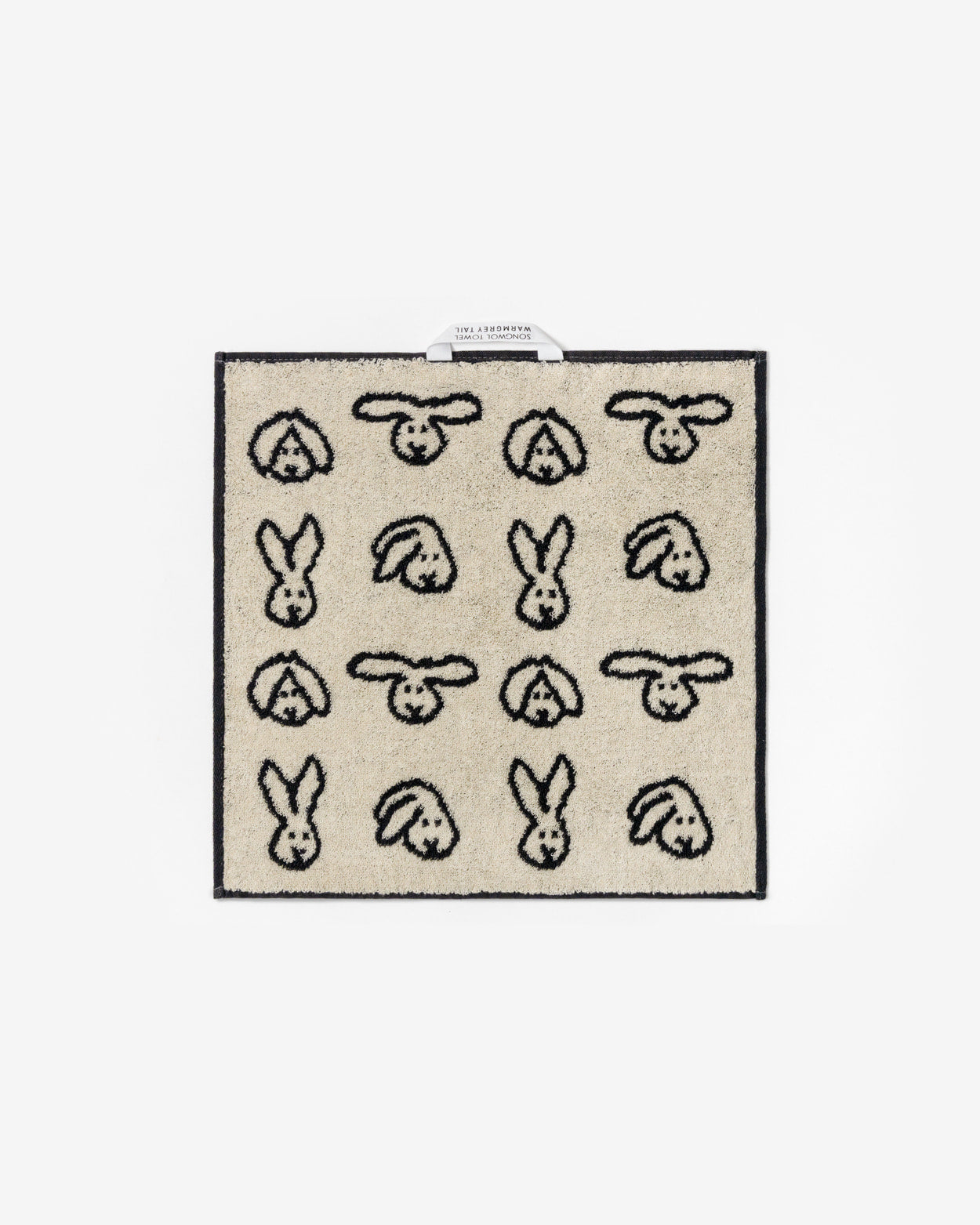 【バーンストア】WARMGREY TAIL / BUNNY BUNNY HAND TOWEL - BLACK