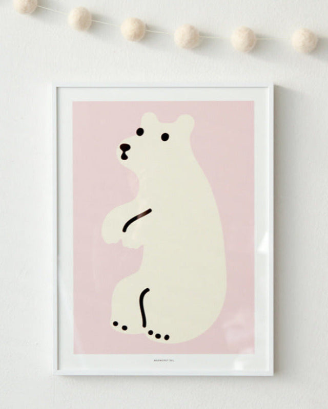 【バーンストア】WARMGREY TAIL / HUGGY BEAR - PINK POSTER 300mm x 400mm WA21339