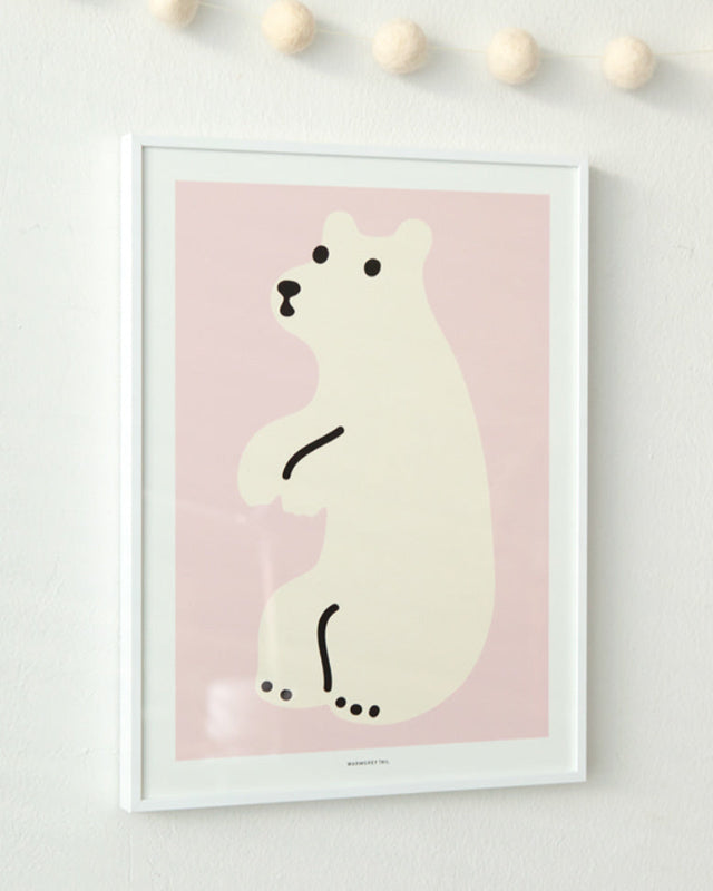 WARMGREY TAIL(ウォームグレーテール) / HUGGY BEAR - PINK POSTER 300mm x 400mm【バーンストア】