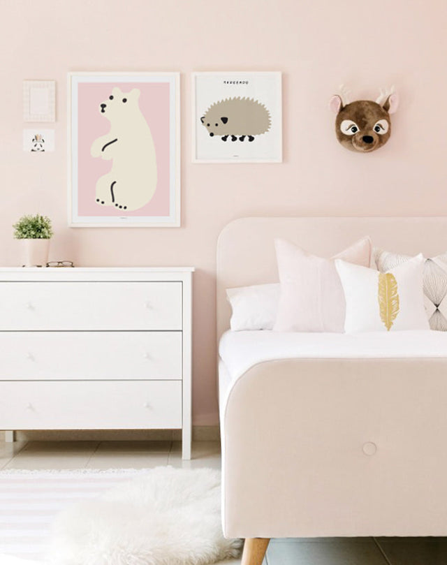 WARMGREY TAIL(ウォームグレーテール) / HUGGY BEAR - PINK POSTER 300mm x 400mm【バーンストア】