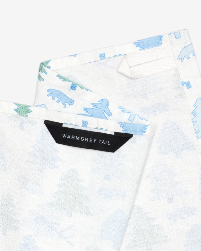 【バーンストア】WARMGREY TAIL / NORTH LAND KITCHEN CLOTH - BLUE & GREEN キッチンクロス