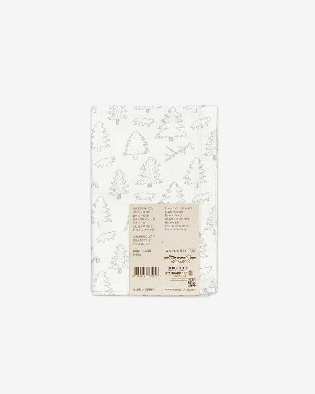 【バーンストア】WARMGREY TAIL / NORTH LAND KITCHEN CLOTH - SNOW キッチンクロス