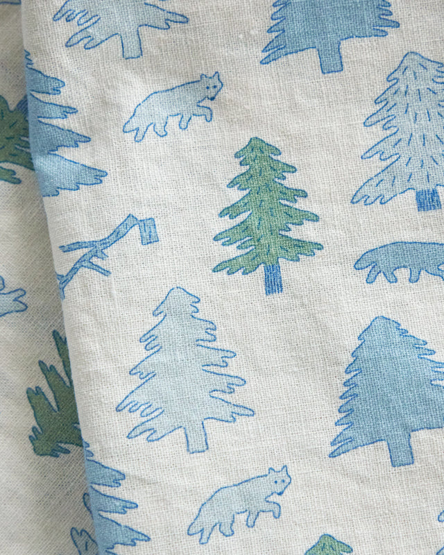 【バーンストア】WARMGREY TAIL / NORTH LAND KITCHEN CLOTH - BLUE & GREEN キッチンクロス