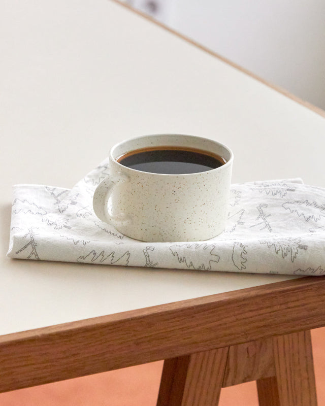 【バーンストア】WARMGREY TAIL / NORTH LAND KITCHEN CLOTH - SNOW キッチンクロス