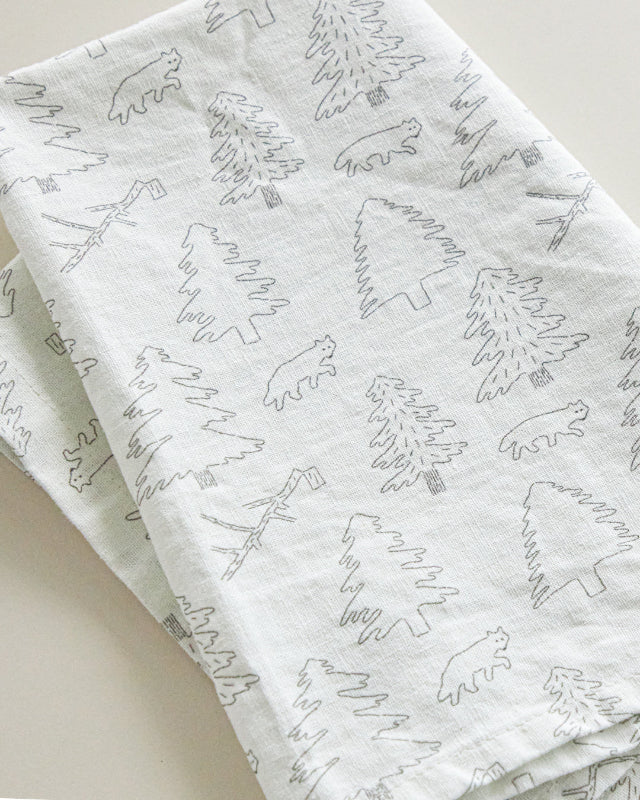 【バーンストア】WARMGREY TAIL / NORTH LAND KITCHEN CLOTH - SNOW キッチンクロス