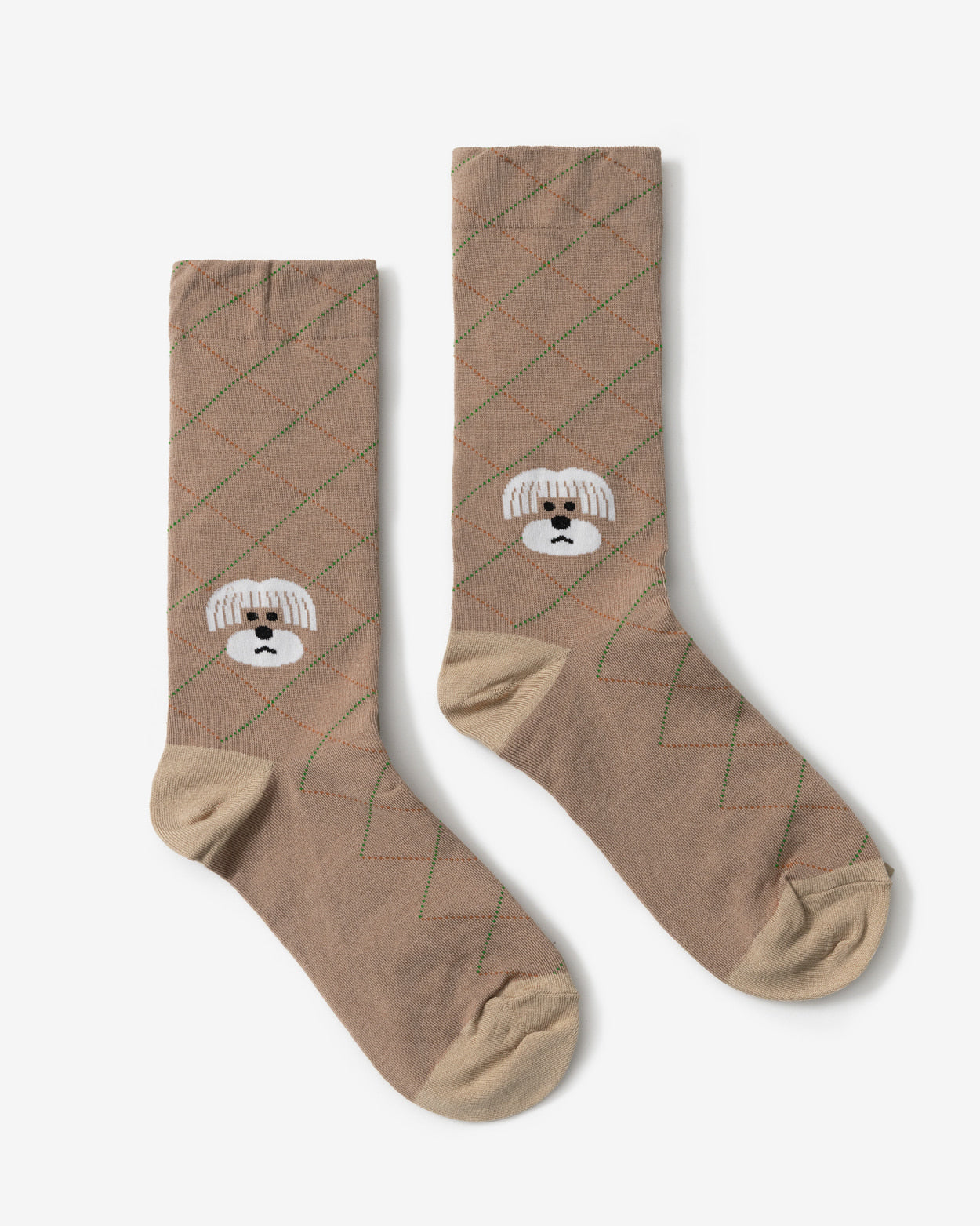 【バーンストア】WARMGREY TAIL / HAIR CUT SOCKS - BROWN