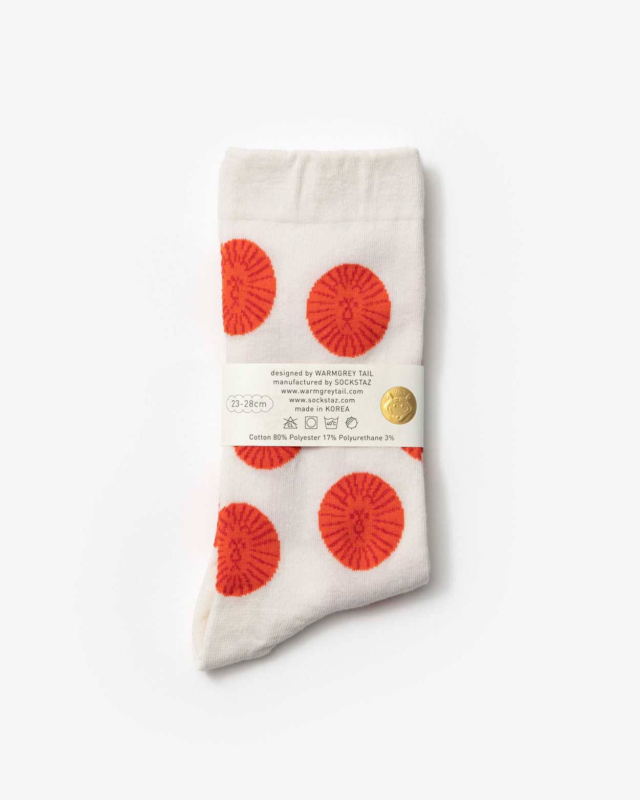 【バーンストア】WARMGREY TAIL / LION SOCKS - RED