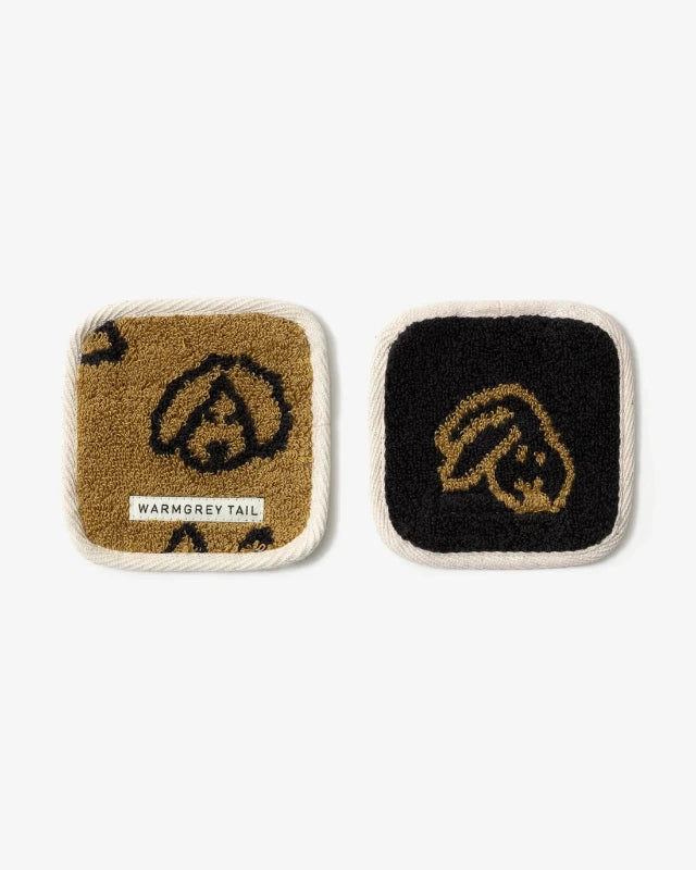 WARMGREY TAIL(ウォームグレーテール)/BUNNY BUNNY TOWEL COASTER - BROWN コースター【バーンストア】