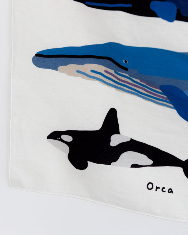 【バーンストア】WARMGREY TAIL / WHALES FABRIC 500mm x 700mm